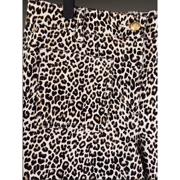 NWOT J.CREW $148 High-rise kickout jean sailor pockets leopard print SZ 27 - Picture 4 of 7